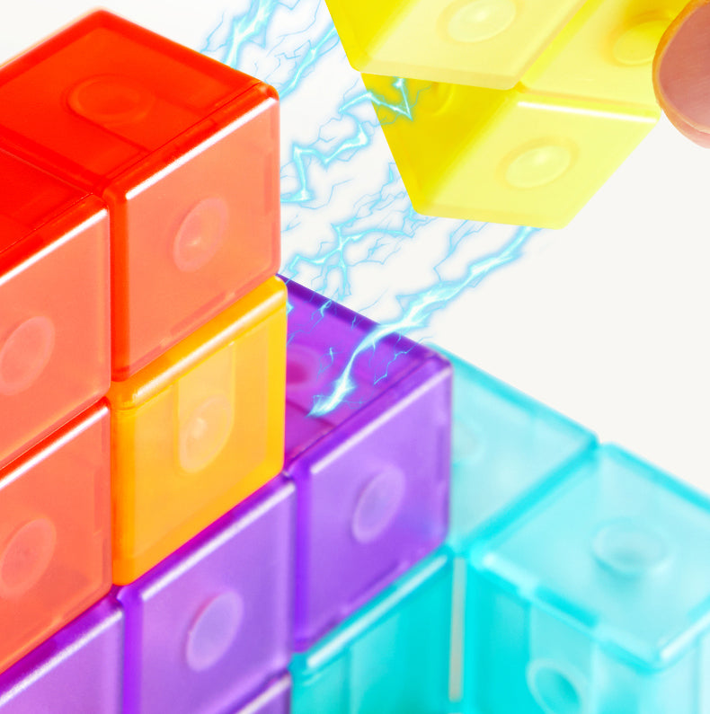 Konstrukcyjna kostka z klocków magnetycznych mideer