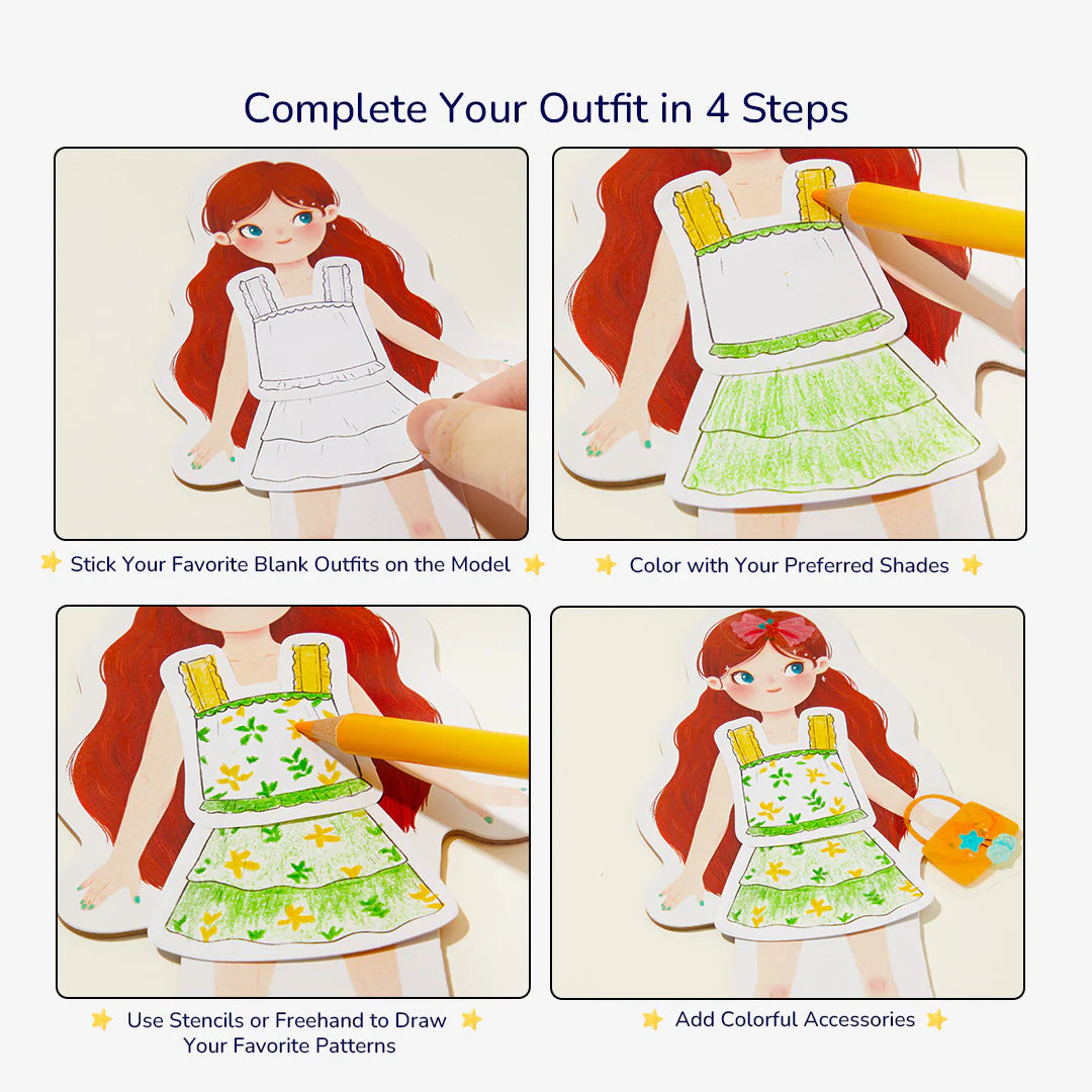 Kolorowanka i przebieranka 2w1 mideer – Przyjaciółki