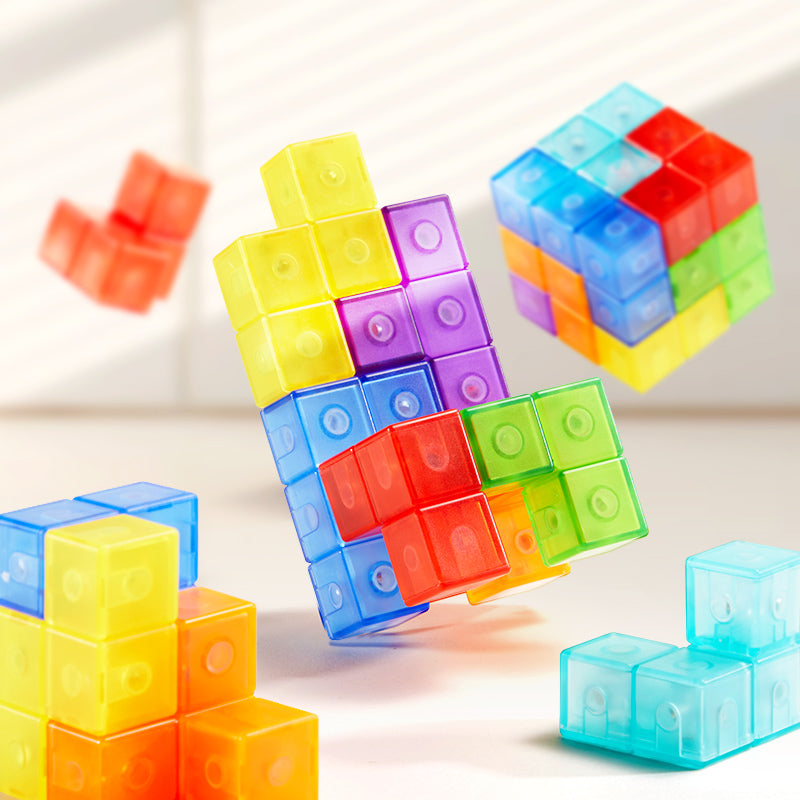 Konstrukcyjna kostka z klocków magnetycznych mideer