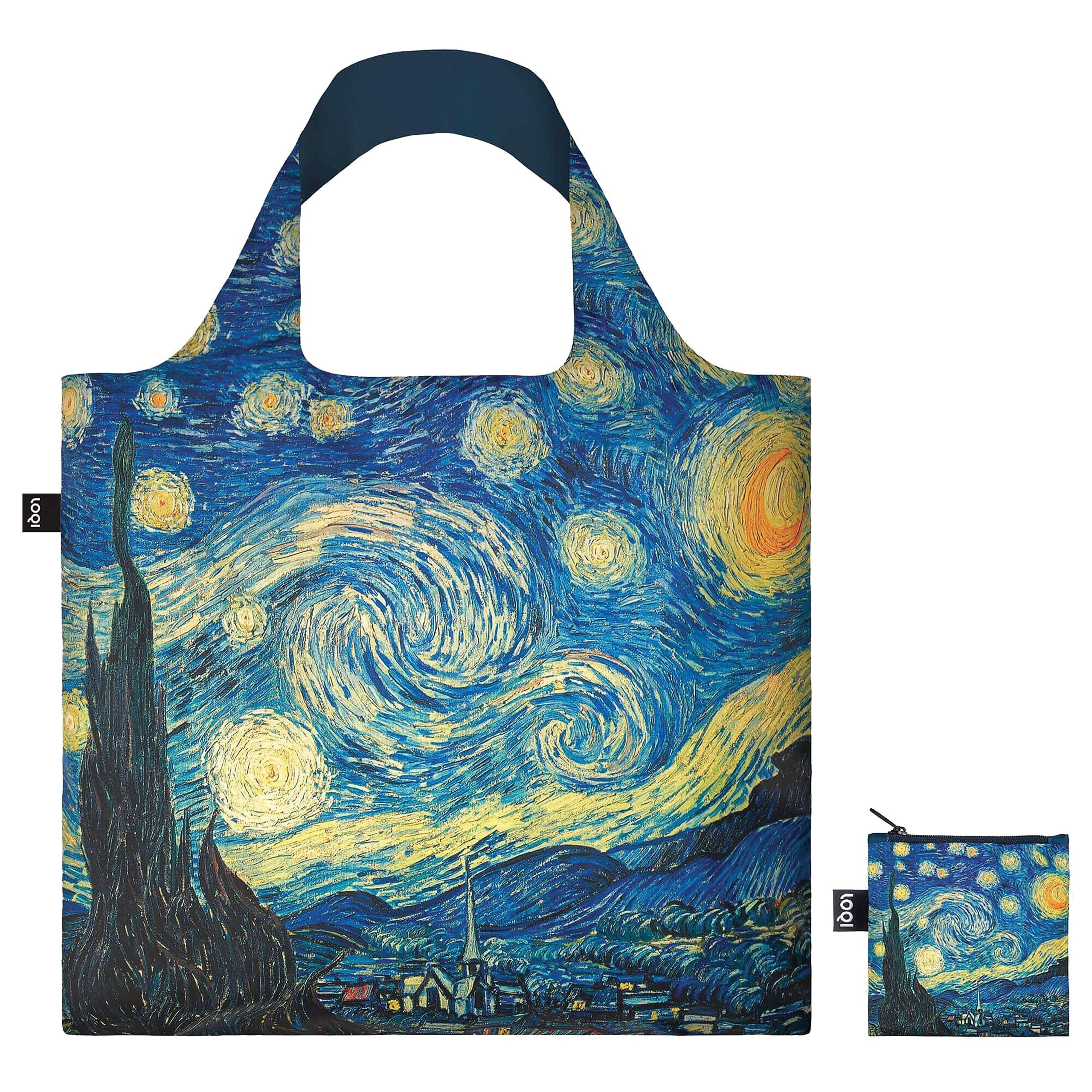 Torba podręczna Vincent van Gogh z nadrukiem Gwiaździstej nocy w stylu Yamann