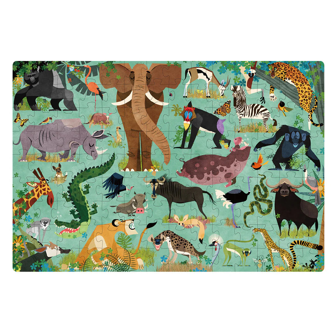 Mideer puzzle zwierzęta Afryki dla dzieci z kolorowymi obrazkami afrykańskich zwierząt