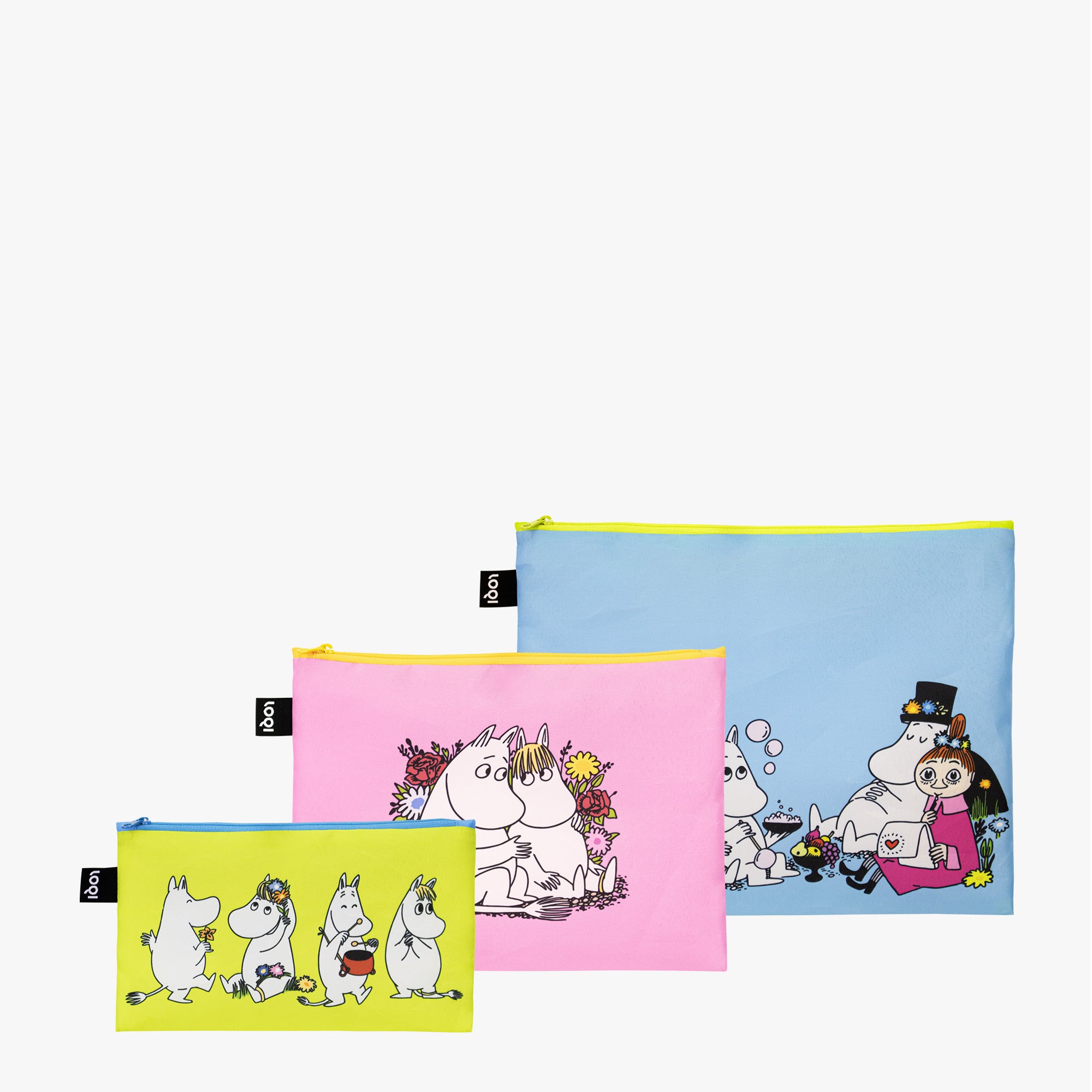 Zestaw kolorowych saszetek Moomin dla dzieci z postaciami z Muminków od LOQI