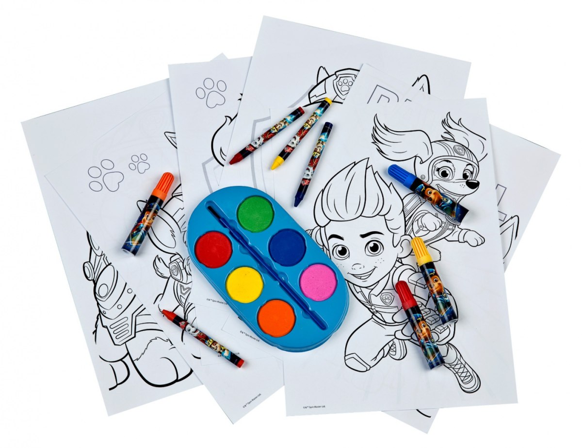 Libro para colorear de Paw Patrol con pinturas conjunto para pintar personajes de la serie Yamann