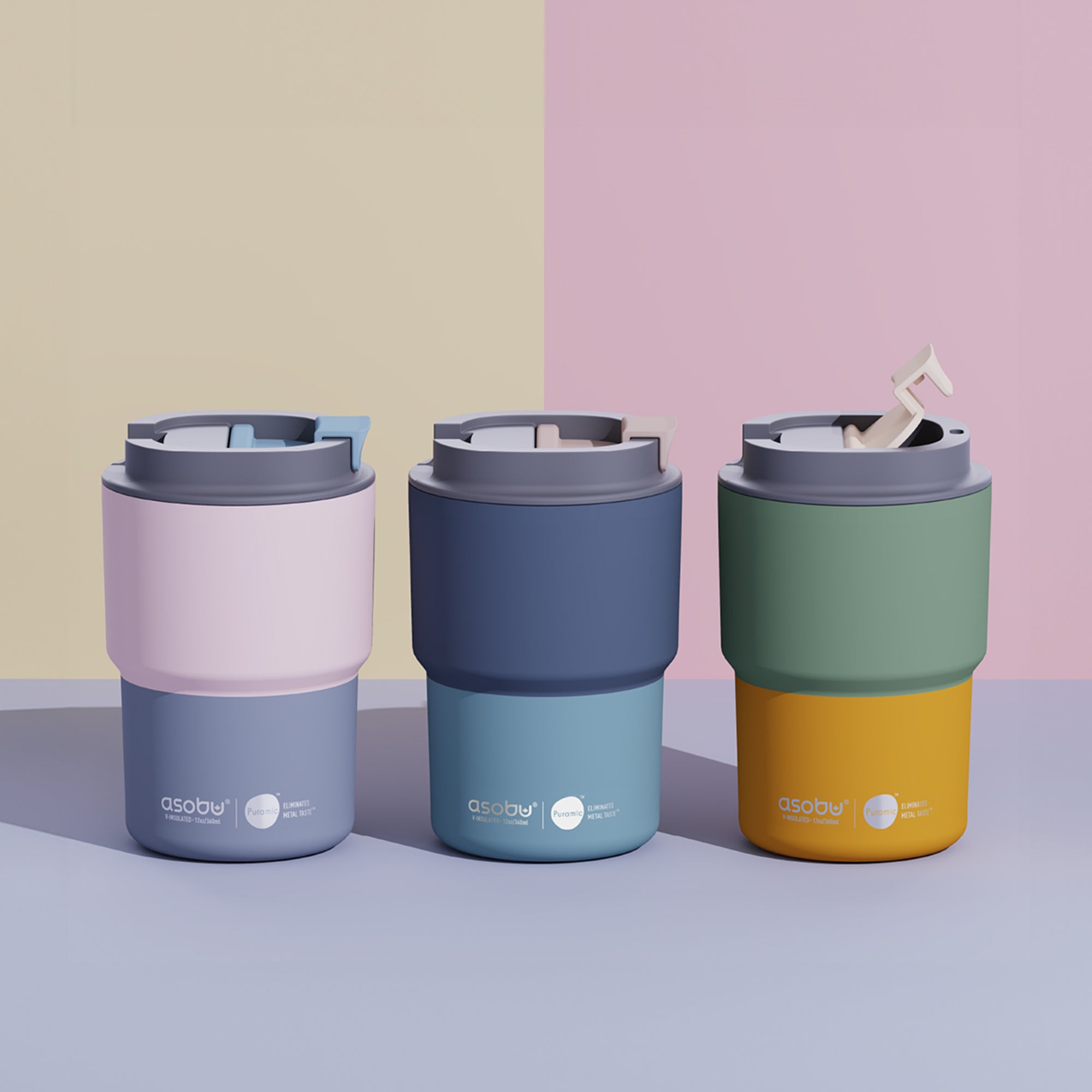 Kubek termiczny Coffee Express Asobu – pastel pink 360 ml