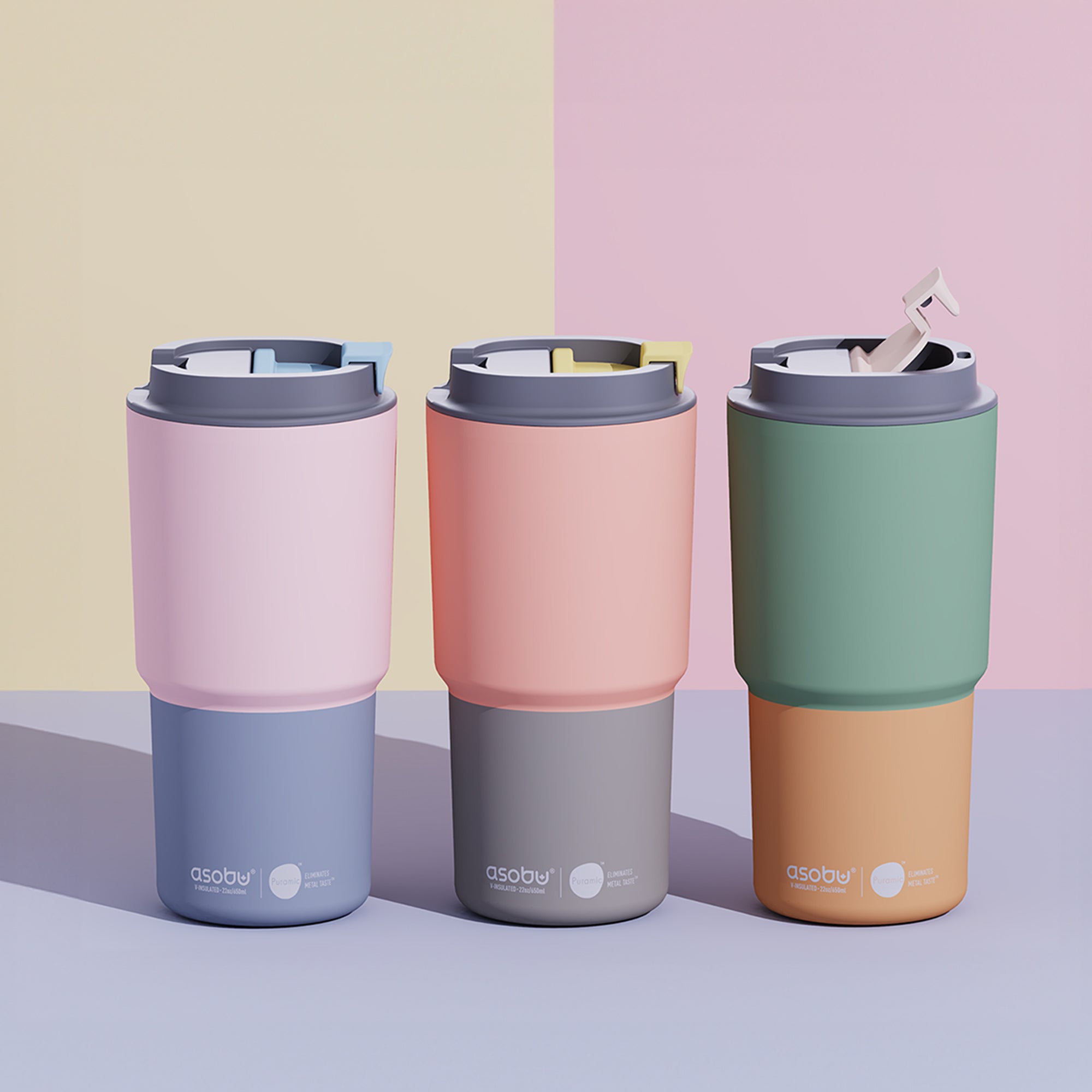 Kubek termiczny Pick Me Up Asobu – pastel green 650 ml