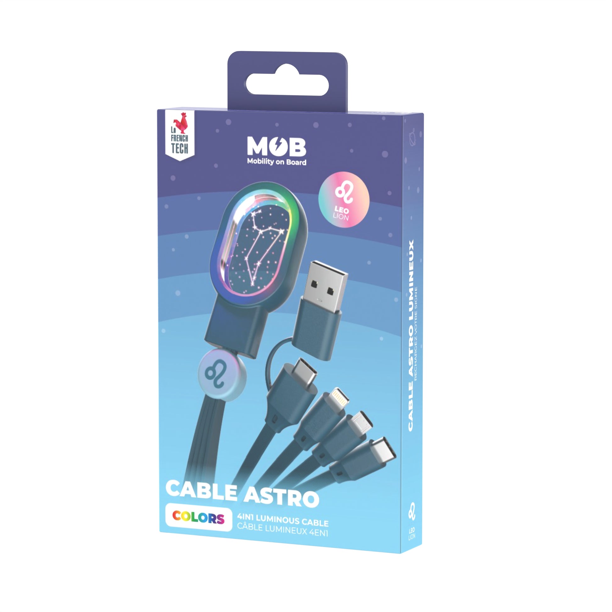 Kabel 5 w 1 Bliźnięta MOB Cable Astro wielofunkcyjny ładowania z LED