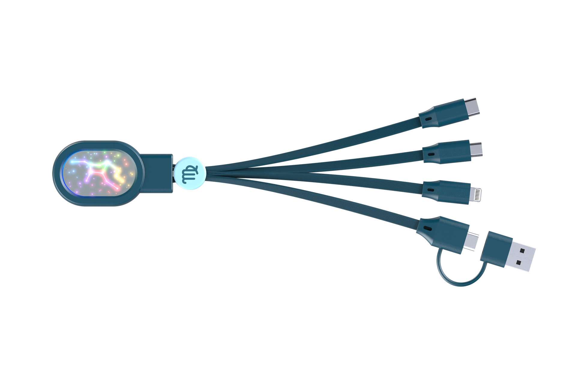 Kabel 5 w 1 zodiak strzelec z czterema różnymi końcówkami i portem USB od WABOBA AB