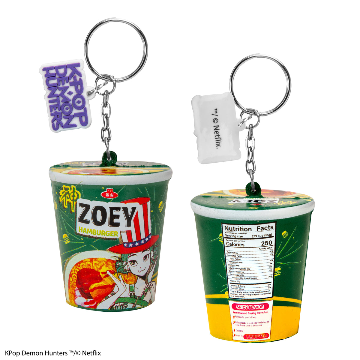 Squishy keychain – Zoey Hamburger Noodles