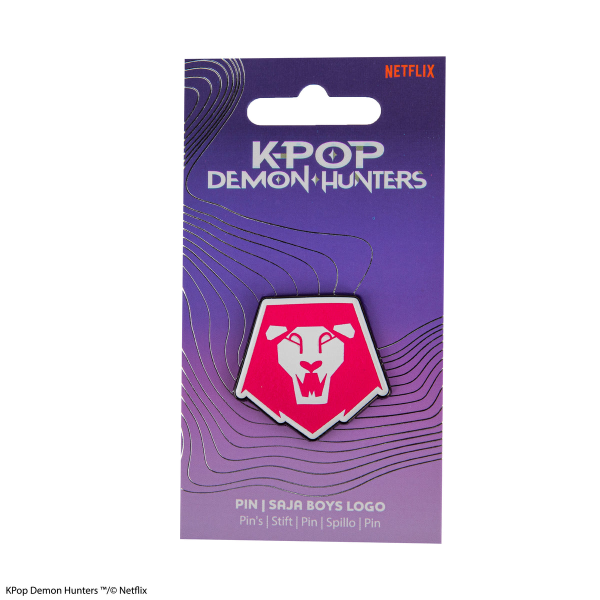 Metal pin Demon Hunters - Saja Boys logo