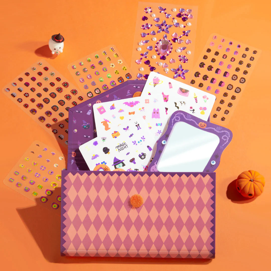 Halloweenowe tatuaże i naklejki na paznokcie mideer w torebce