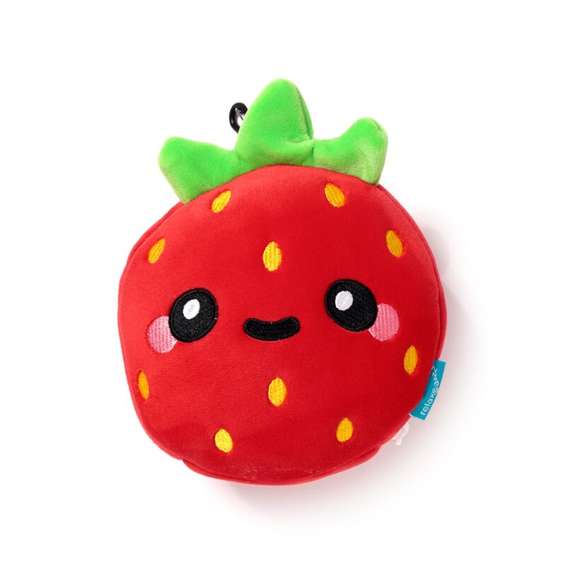 Poduszka podróżna i maska na oczy Relaxeazzz Foodiemals – Elidi truskawka