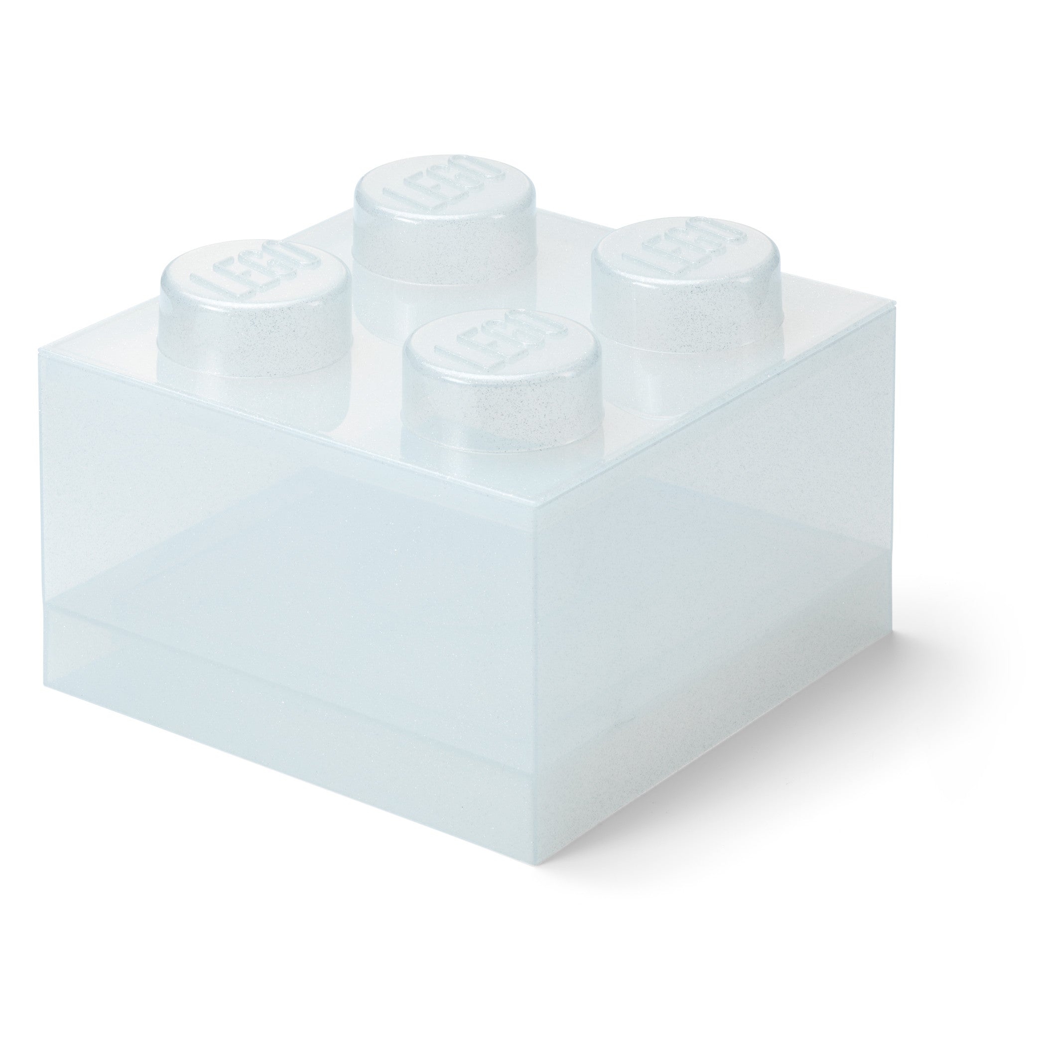 Pojemnik klocek LEGO® Brick 4 z pokrywką (Przezroczysty)