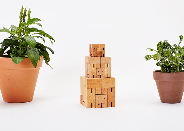Cubebot mały Areaware – naturalny