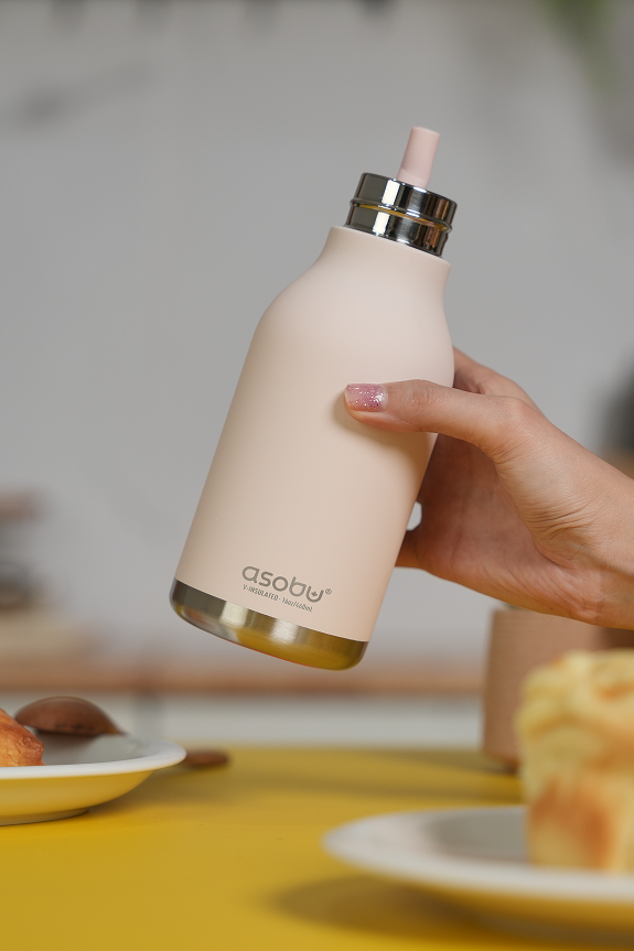 Butelka termiczna ze słomką Bestie Asobu – Królik 460 ml