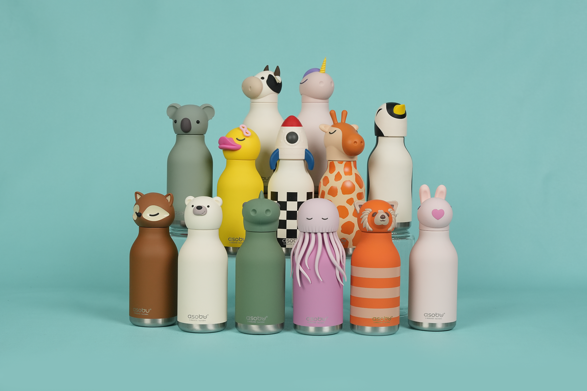 Butelka termiczna ze słomką Bestie Asobu – Koala 460 ml