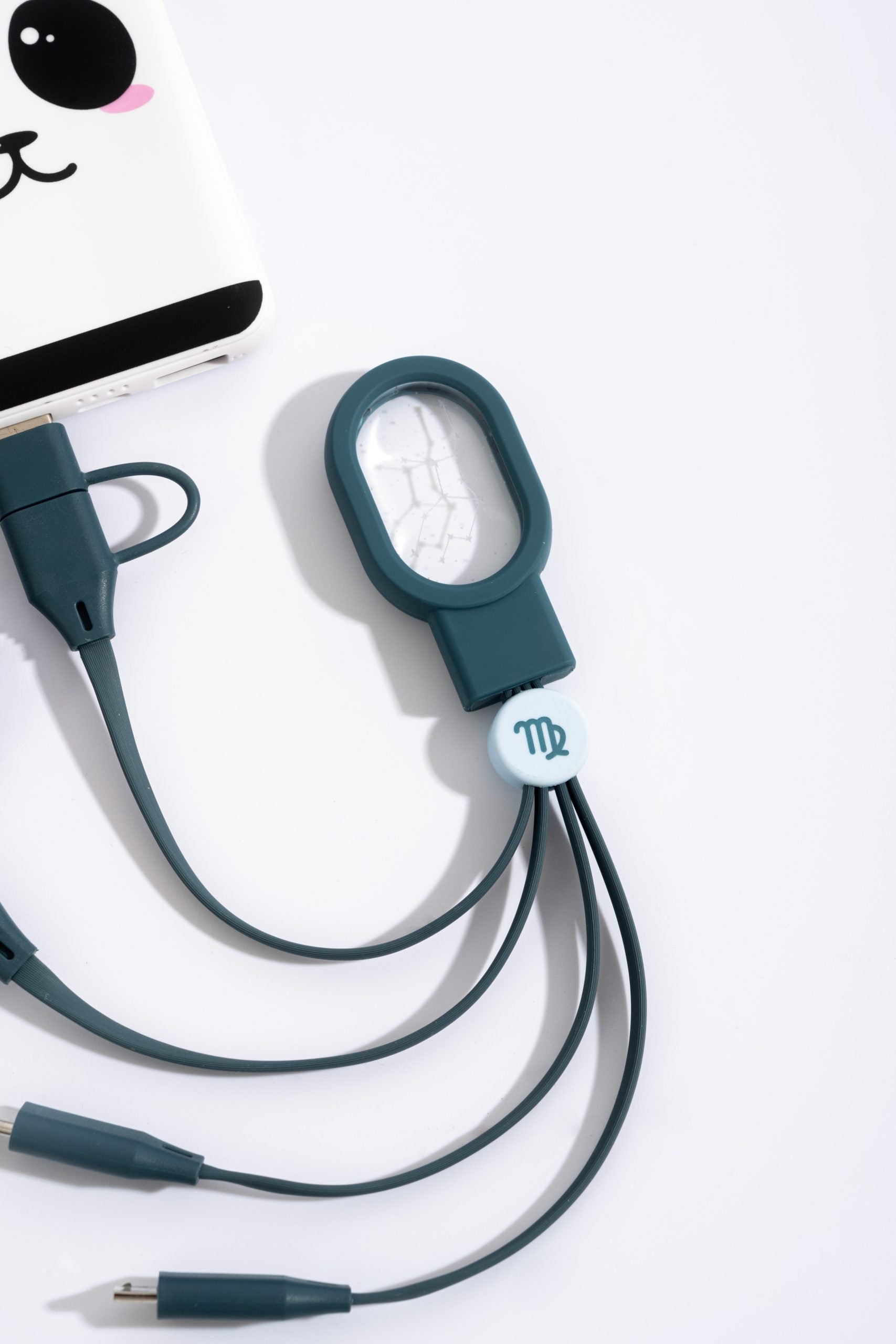 Kabel 5 w 1 Bliźnięta w kolorze zielonym do ładowania różnych urządzeń mobilnych