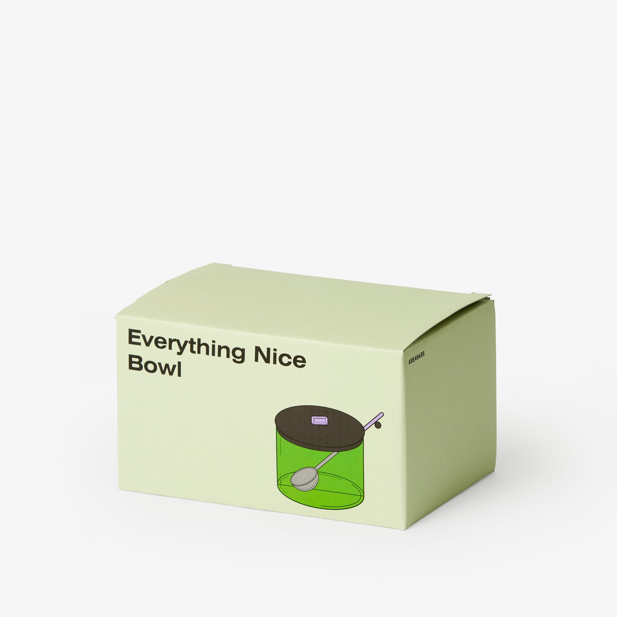 Pudełko z zieloną miseczką na cukier Areaware Everything Nice Bowl z pokrywką i łyżeczką