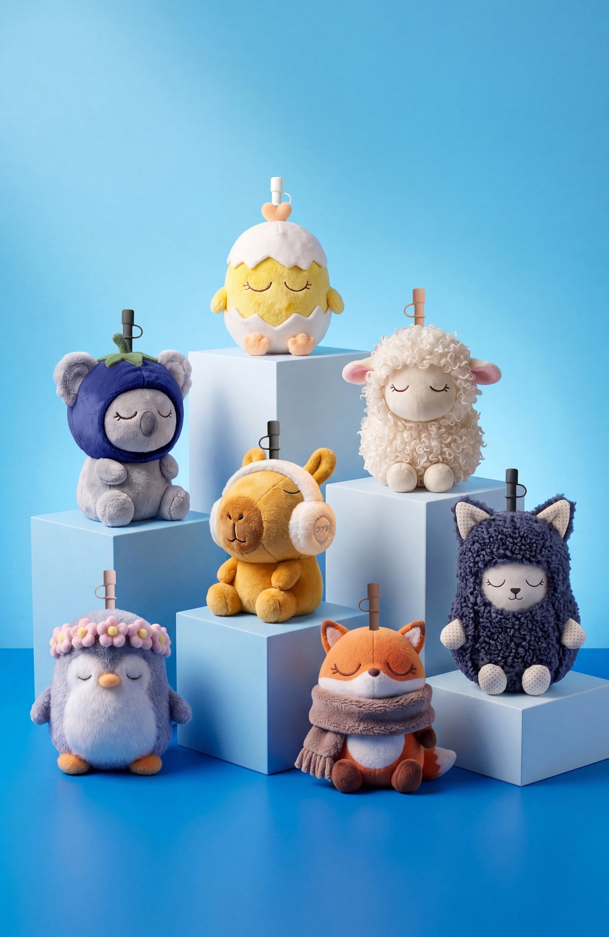 Thermal bottle in a plush case Fuzzie Asobu - Capybara