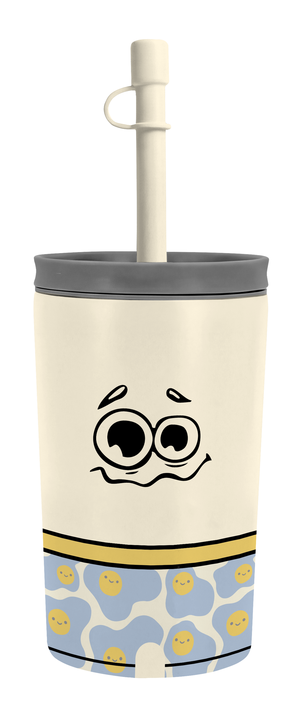Thermal bottle in a plush case Fuzzie Asobu - Egg