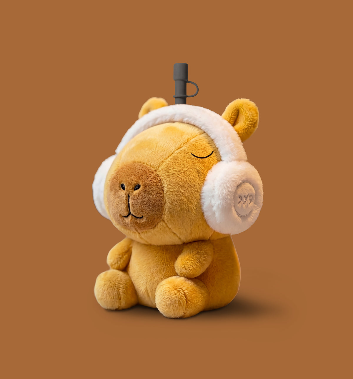 Thermal bottle in a plush case Fuzzie Asobu - Capybara