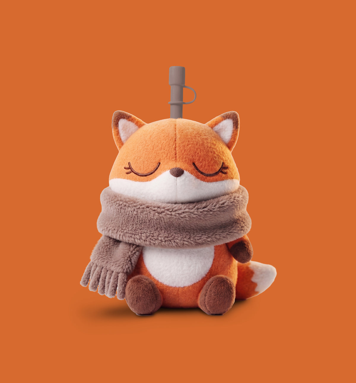 Thermal bottle in a plush case Fuzzie Asobu - Fox