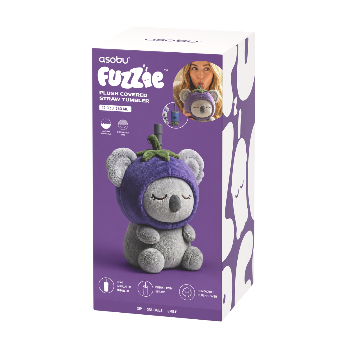 Thermal bottle in plush case Fuzzies Asobu - Koala