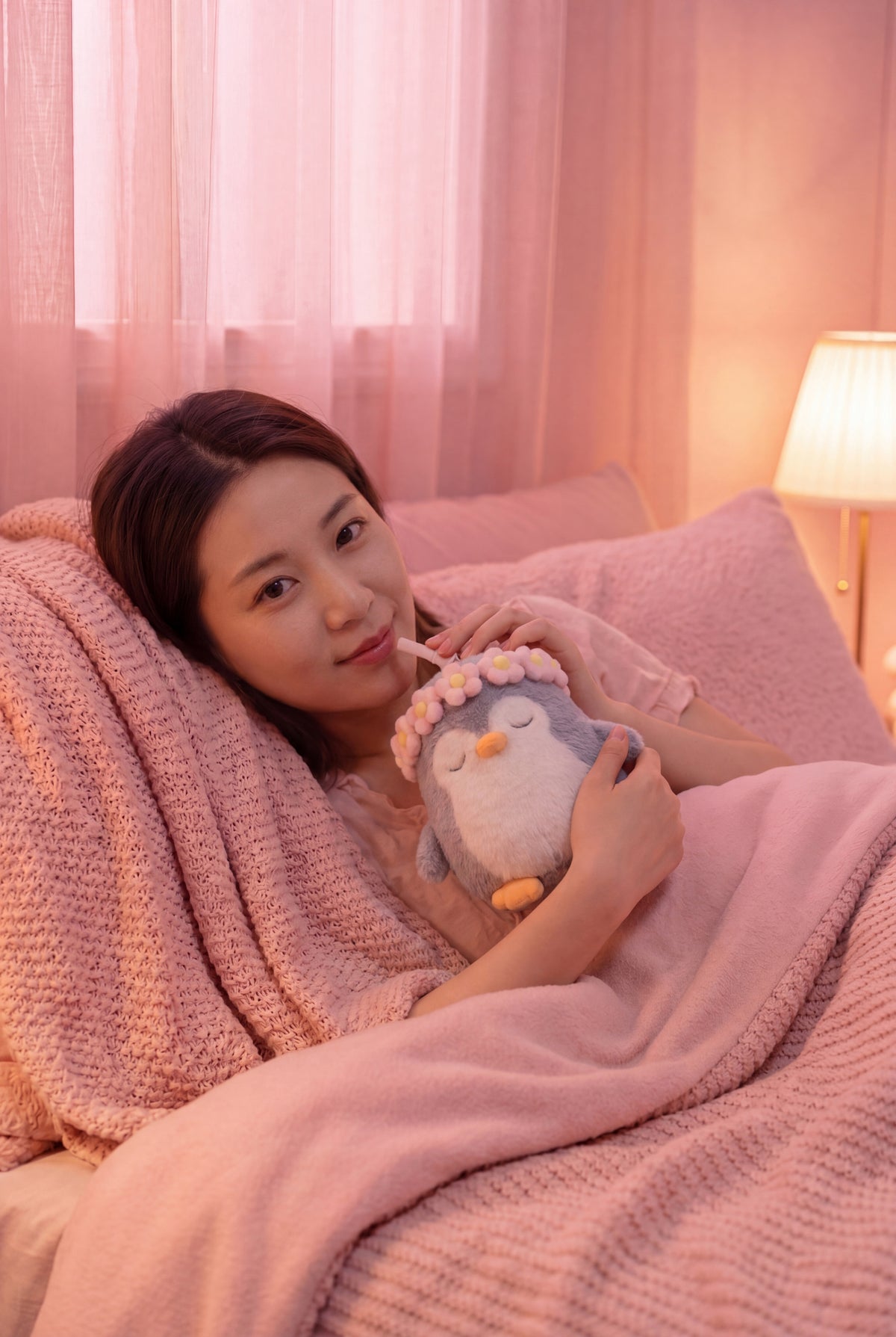 Thermal bottle in a plush case Fuzzies Asobu - Penguin