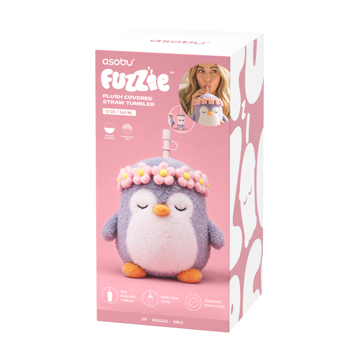 Thermal bottle in a plush case Fuzzies Asobu - Penguin