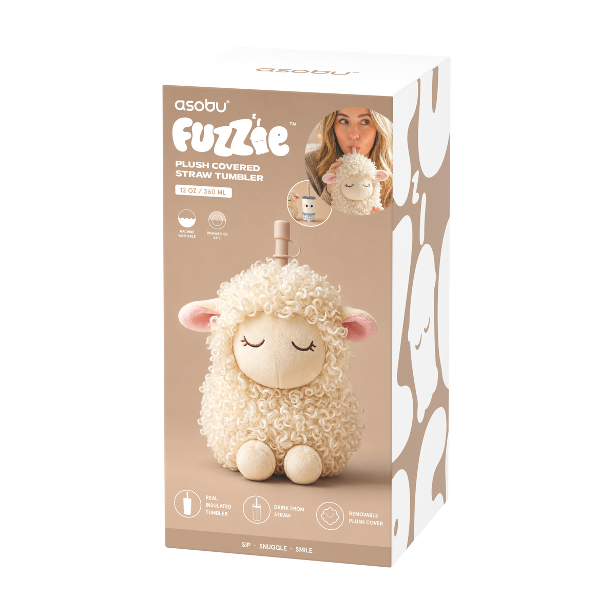 Thermal bottle in a plush case Fuzzies Asobu - Sheep