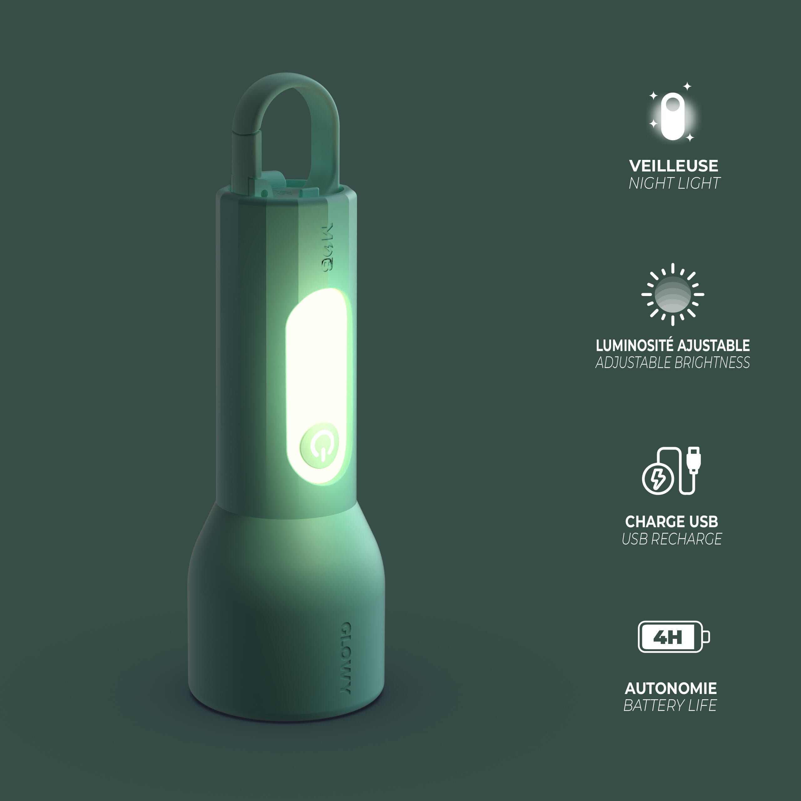 Latarka dziecięca Glowy MOB – niebieska