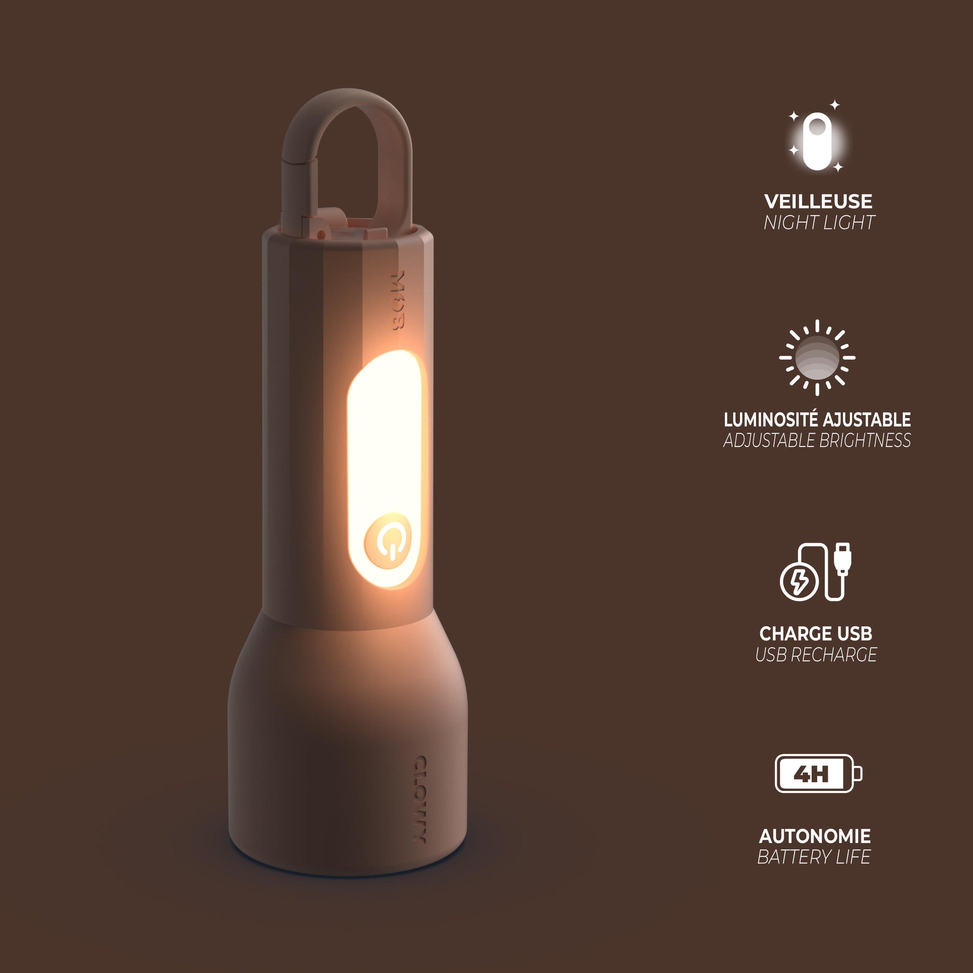 Latarka dziecięca Glowy MOB – różowa