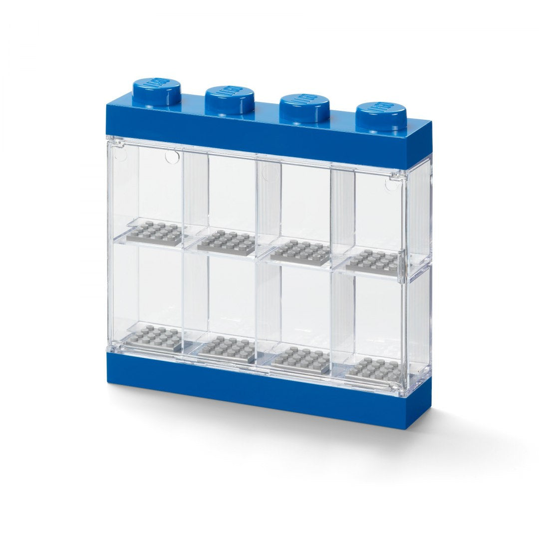 Gablotka na minifigurki LEGO BV JACOB COMPANY niebieska z przezroczystymi przegródkami