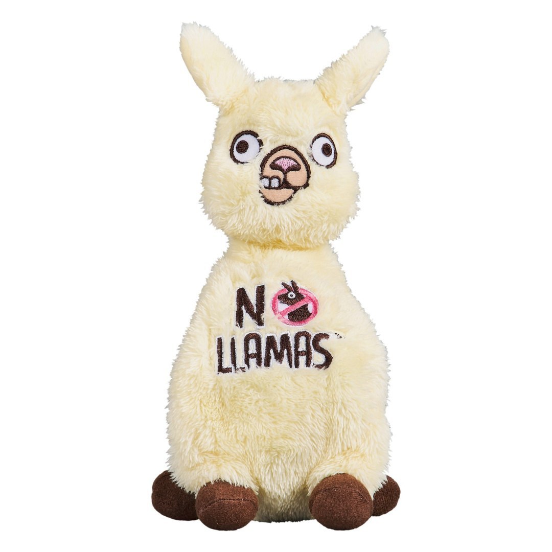 Pluszowa lama z napisem gra karciana No Llamas idealna jako maskotka i gadżet