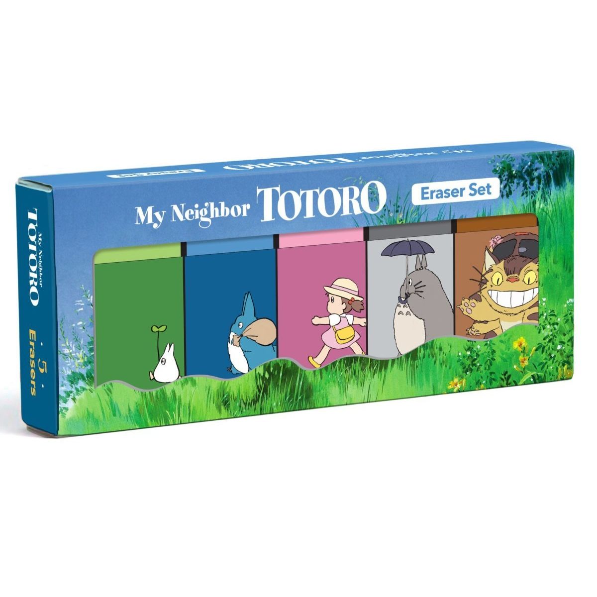Zestaw gumek do ścierania Totoro z postaciami z filmu Mój Sąsiad Totoro w opakowaniu BV JACOB COMPANY