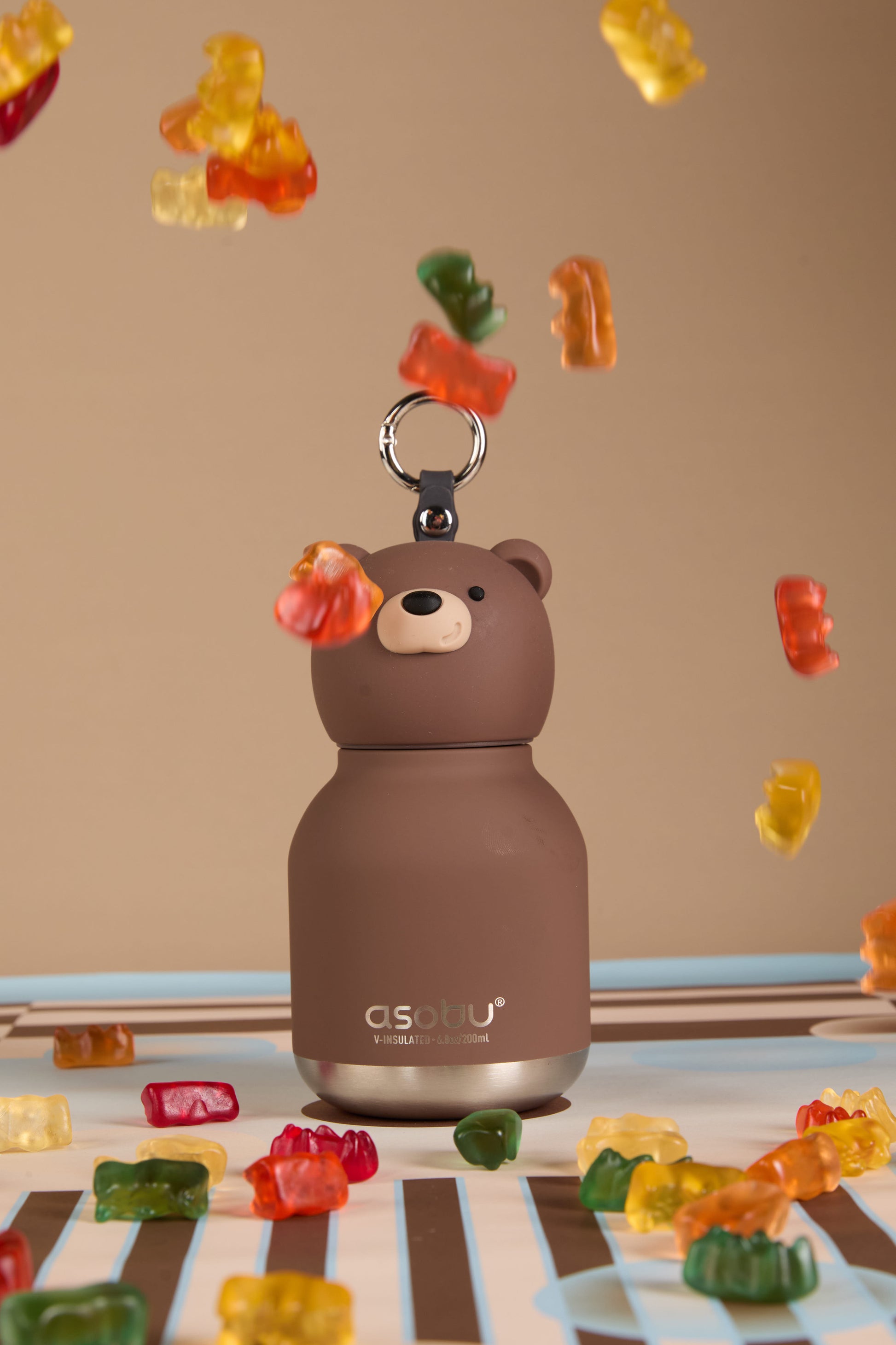 Butelka termiczna Mini Bestie Asobu – Brązowy Niedźwiedź 200 ml