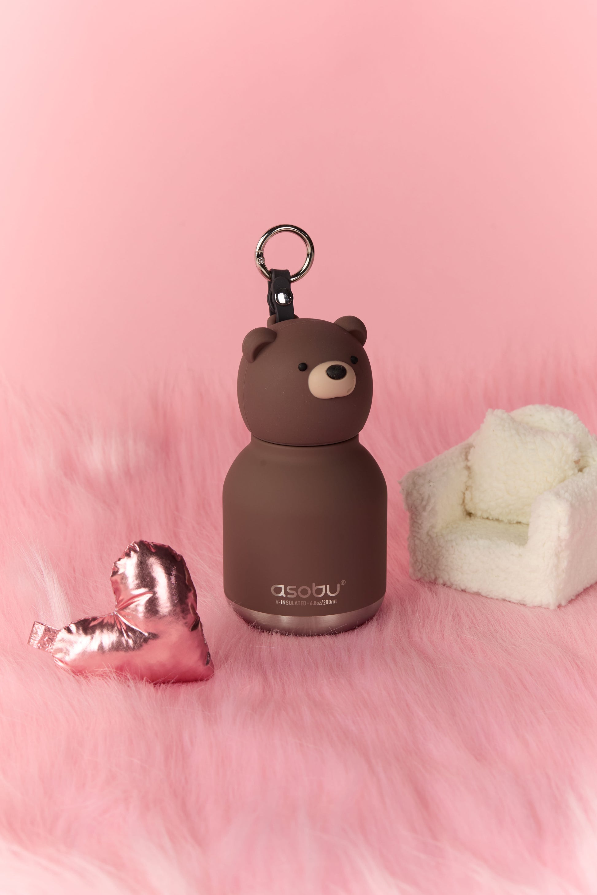 Butelka termiczna Mini Bestie Asobu – Brązowy Niedźwiedź 200 ml