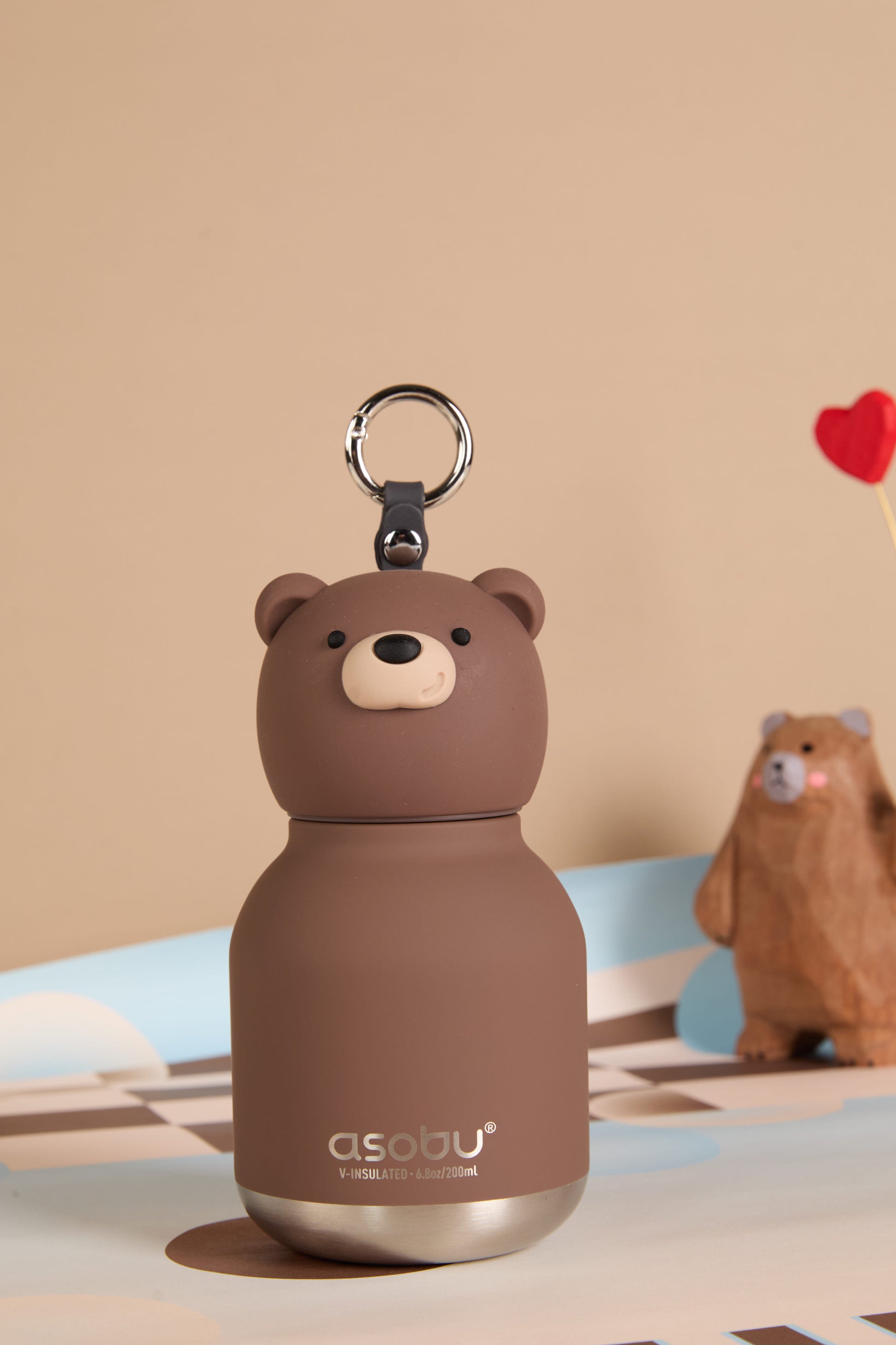 Butelka termiczna Mini Bestie Asobu – Brązowy Niedźwiedź 200 ml
