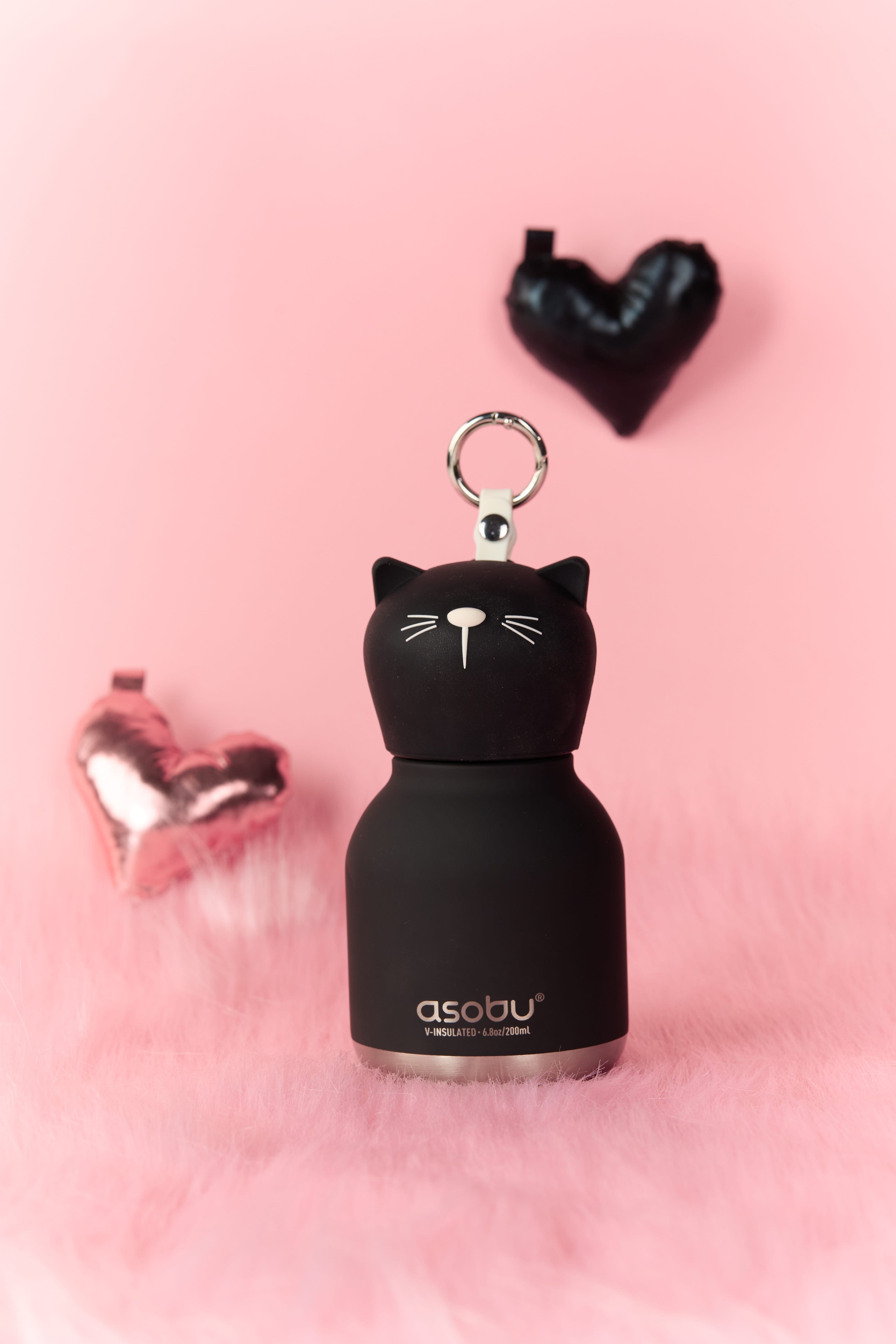 Butelka termiczna Mini Bestie Asobu – Czarny Kot 200 ml