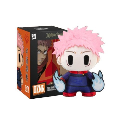 Pluszowa figurka Jujutsu Kaisen Yu Me Toys z różowymi włosami i niebieskimi płomieniami