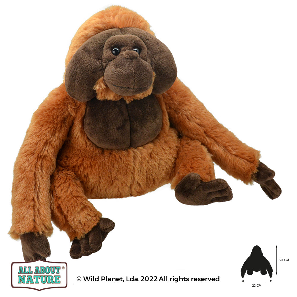 Pluszak orangutan Wild Planet w brązowych odcieniach z miękkim futerkiem idealny na prezent