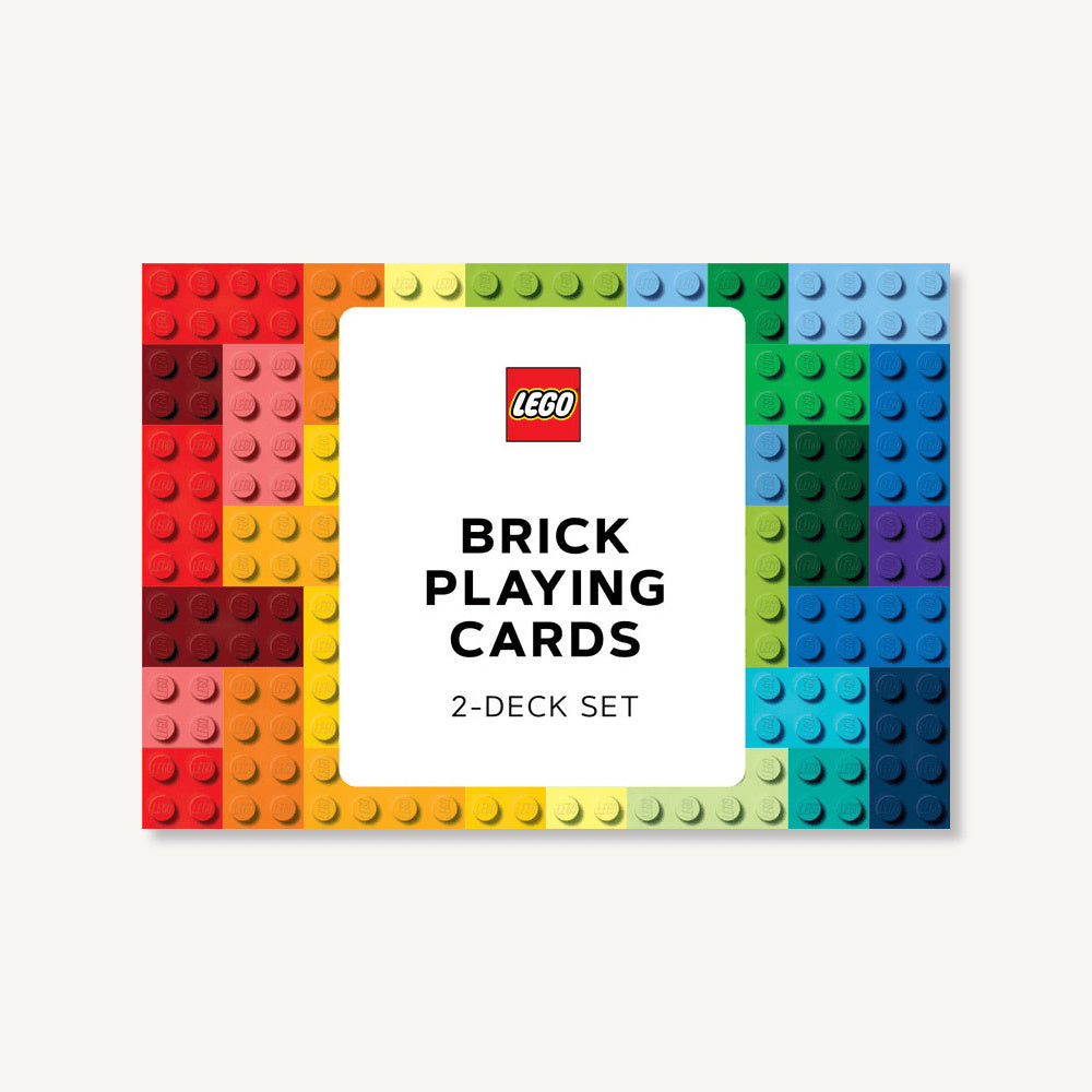 Opakowanie kart do gry LEGO z kolorowymi klockami LEGO na ramce zestaw 2 talii