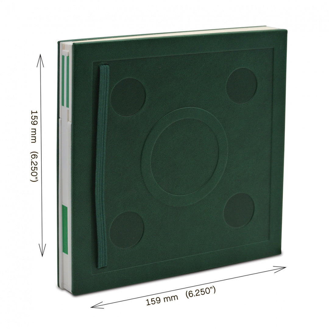 Zielony notatnik LEGO zielony o wymiarach 159x159 mm z elastyczną opaską BV JACOB COMPANY