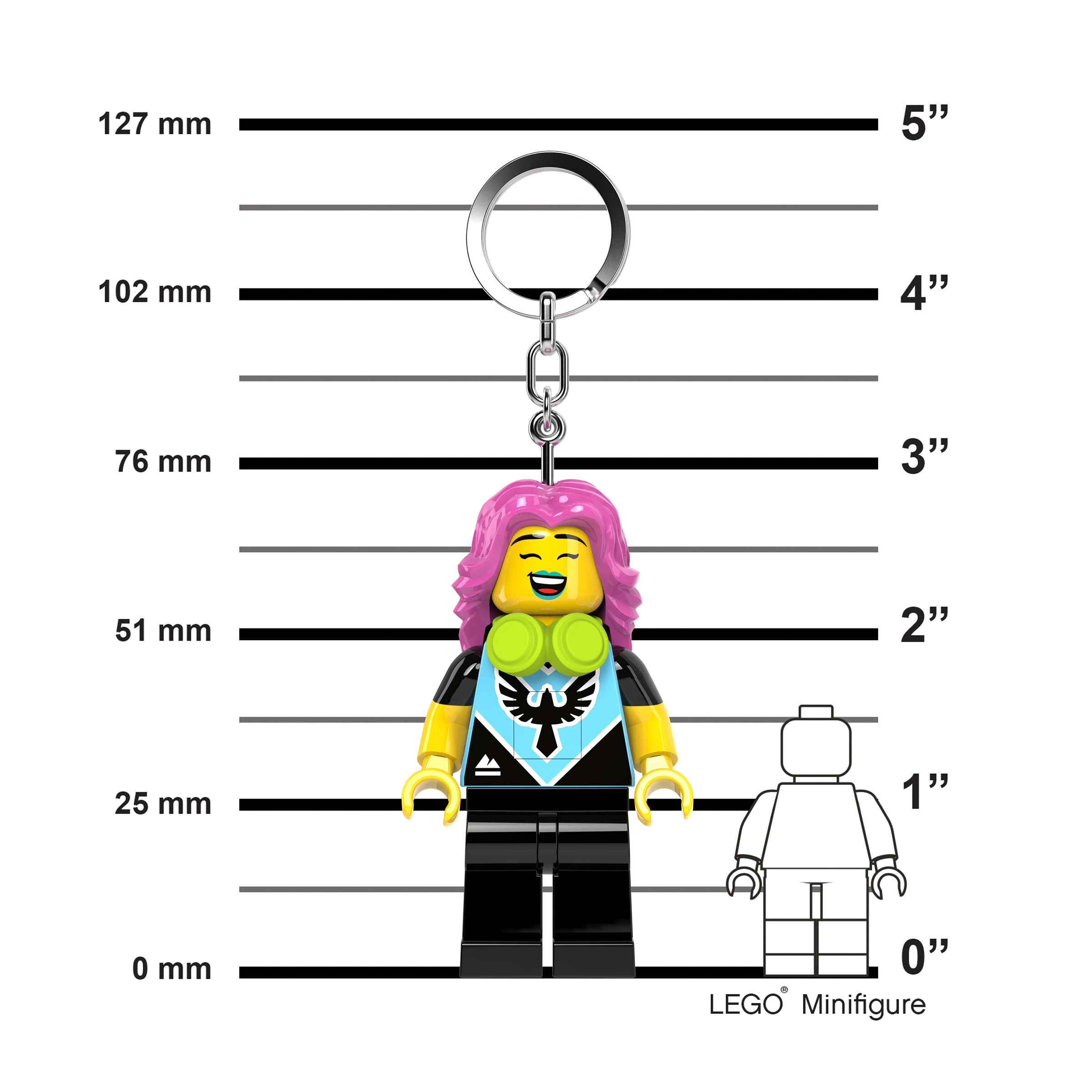 Brelok z latarką LEGO® Minifigures™ – Gamerka