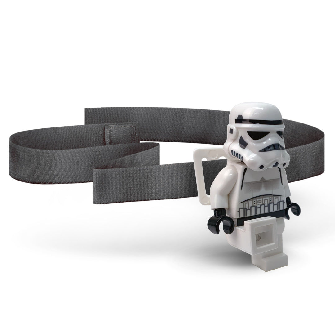 Latarka czołowa Star Wars w kształcie minifigurki szturmowca z regulowanym paskiem na głowę