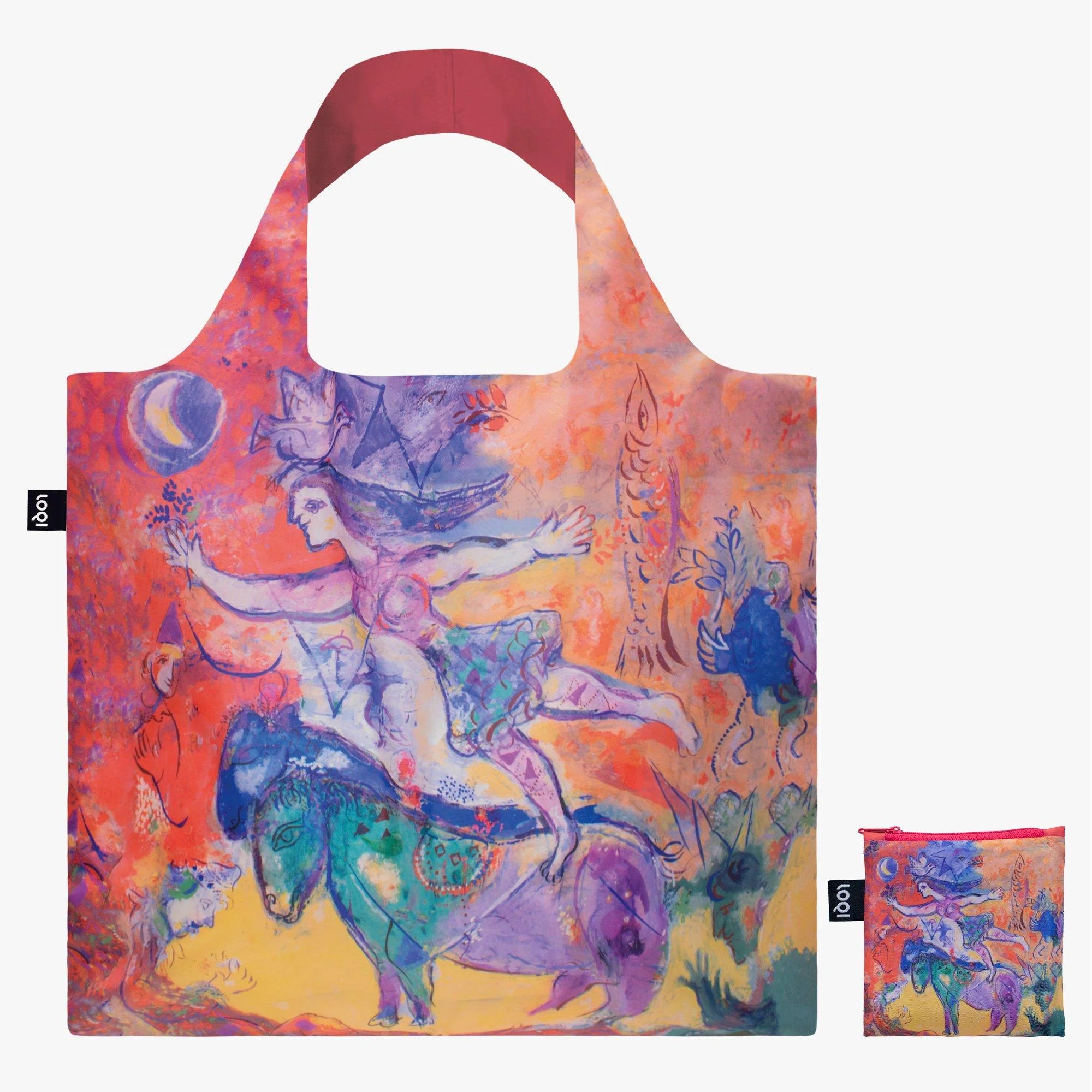 Kolorowa torba LOQI Marc Chagall Cyrk z artystycznym nadrukiem i wygodnymi rączkami