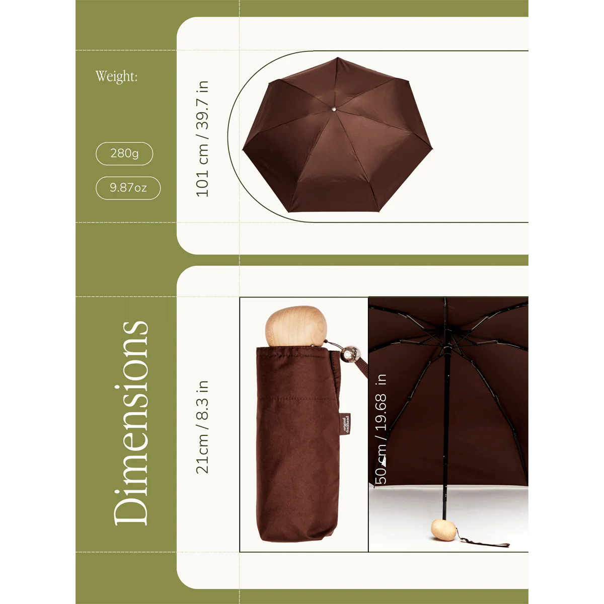 Parasolka mini Original Duckhead – Espresso