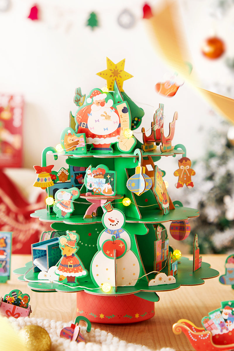 Puzzle 3D świąteczene obrotowe mideer z pozytywką