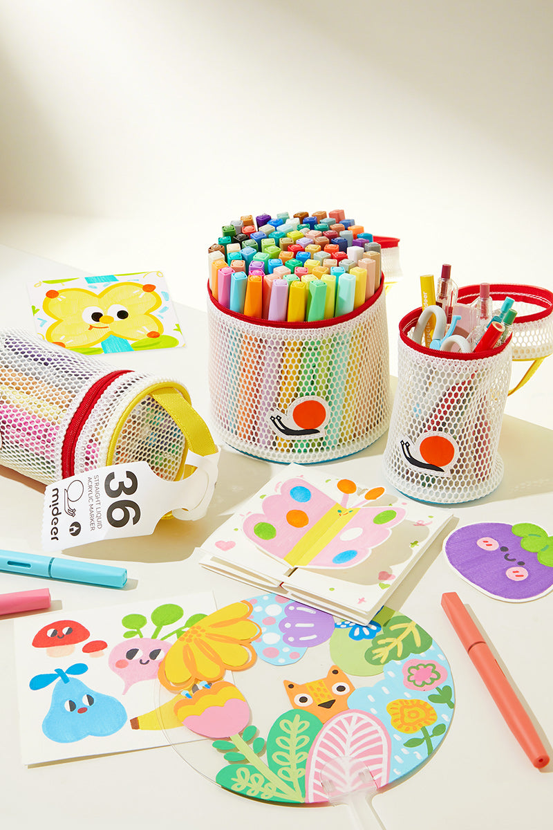 Markery akrylowe płynne z pędzelkową końcówką mideer – 80 kolorów w tubie