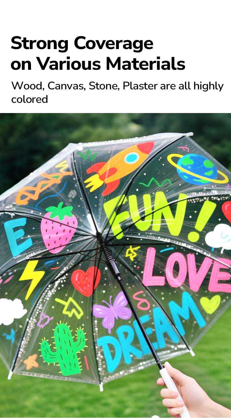 Markery akrylowe dwustronne 2w1 mideer – 16 kolorów