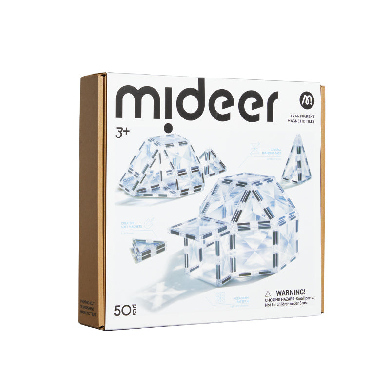 Mideer magnetic blocks - transparent diamonds (50 pcs)